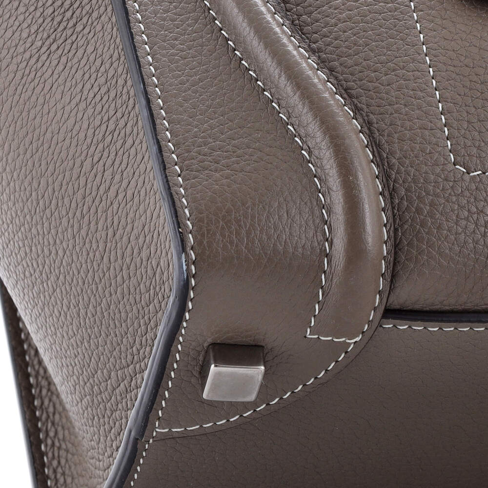 Celine Luggage Bag Grainy Leather Micro #242674C16B - Picture 6 of 7